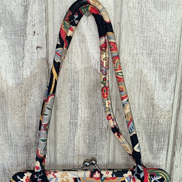 Retired Vera Bradley handbag & zip around wallet multi colors blues floral print - Picture 11 of 15